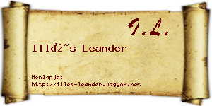 Illés Leander névjegykártya
